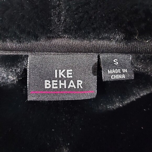 Coat Hooded Jacket Plush Lined Charcoal Plaid Small Ike Behar - Picture 5 of 16